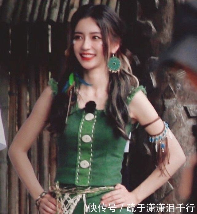 焦点|Angelababy成为《跑男》焦点,腰系草绳也能这么美,颜值依旧能打