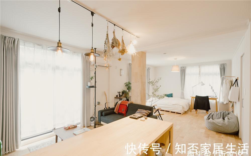 收纳|日本80后上班族独居小家：40㎡面积两室改一室，全开放式设计太赞