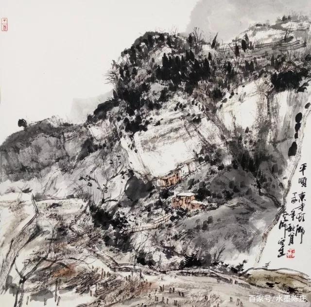 山水画家！最讲笔墨构造的山水画家｜白云乡水墨写生