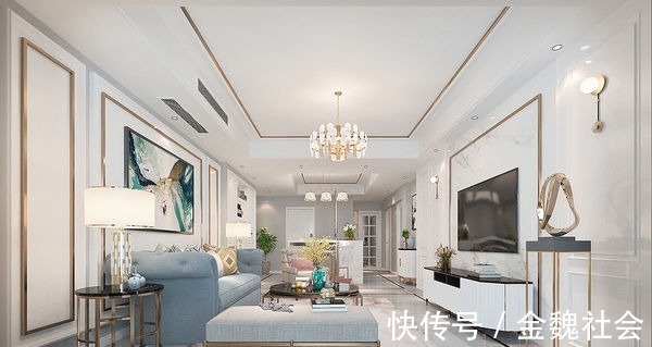 餐厅|四口之家的现代轻奢风装修,餐厅是家里面的亮点,入户感觉很惊艳