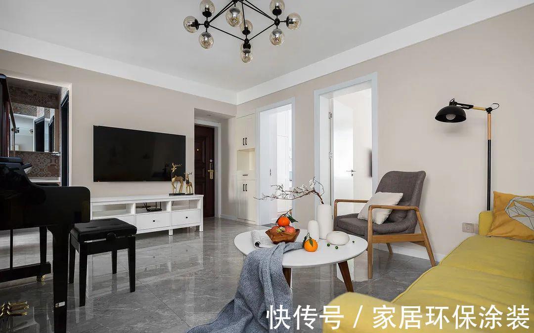 乳胶漆|77㎡小户型简约风,一个好设计方案,可以发挥每一平米空间的价值