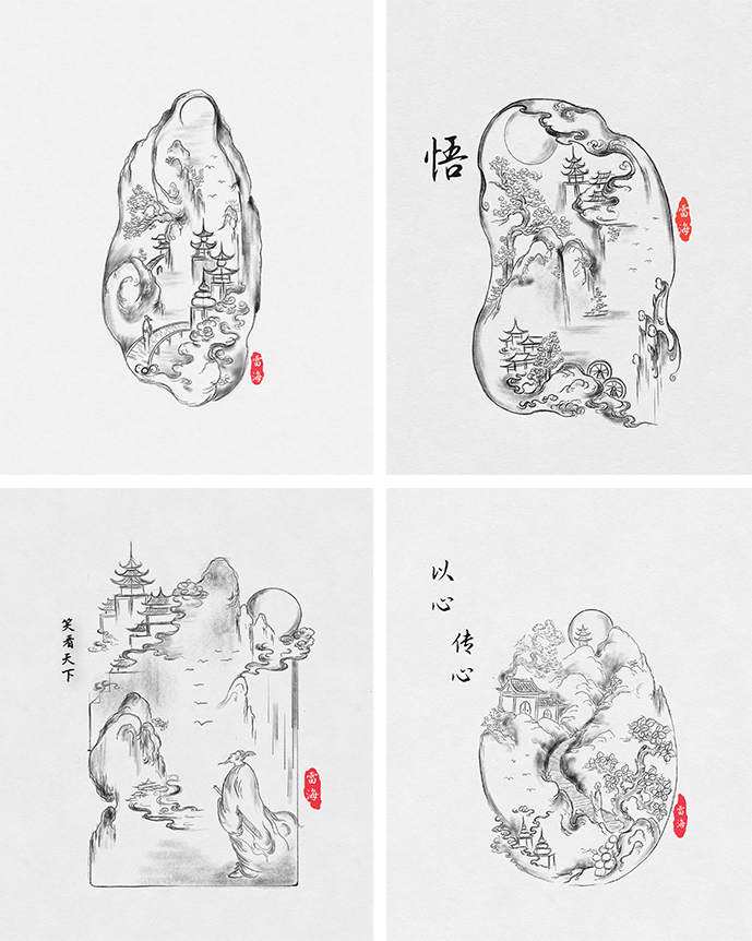 逆镜&青年玉雕雕刻设计师、画家杨雷海作品欣赏