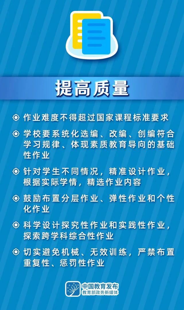 大图！事关中小学生作业，教育部最新要求来了