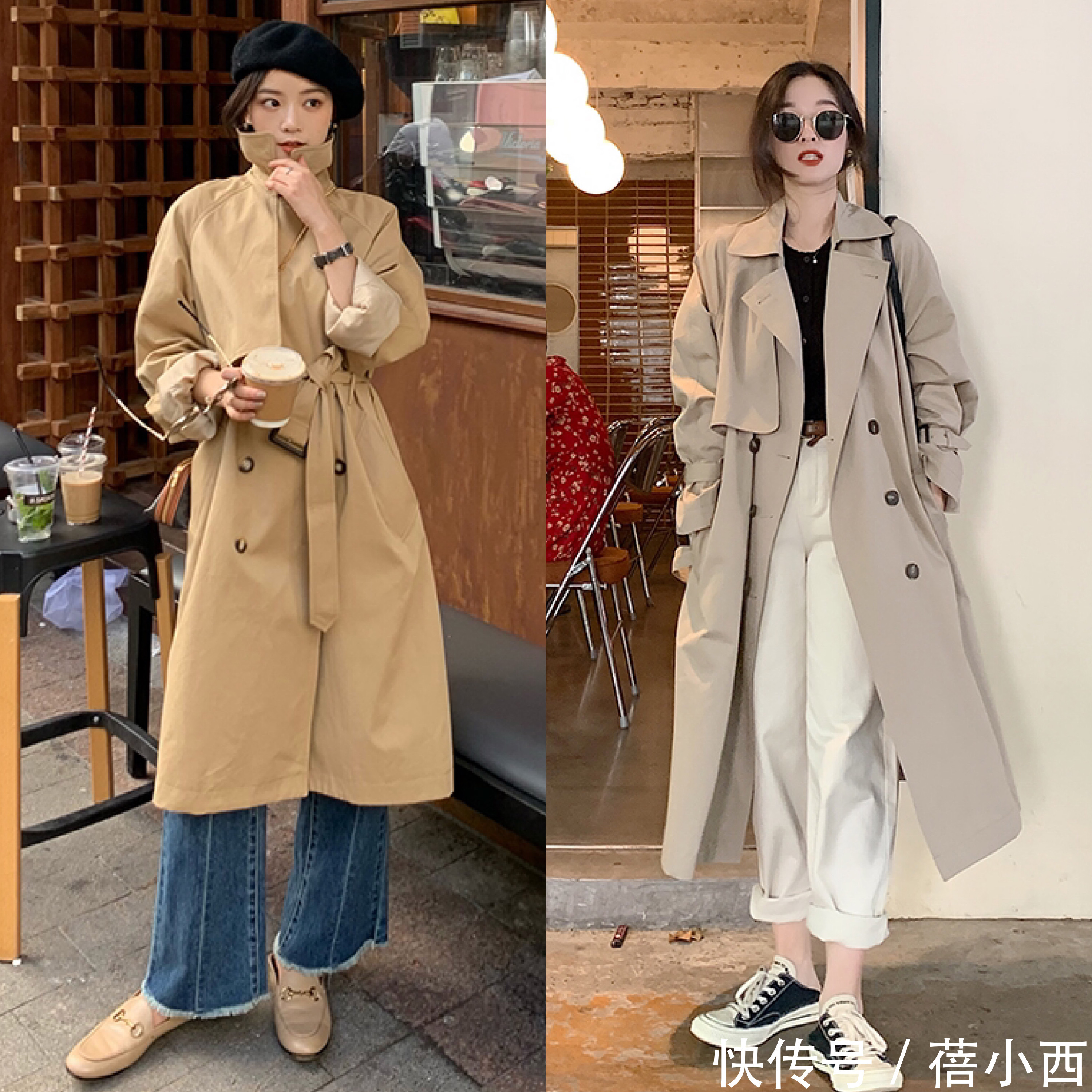 阔腿裤|作为一个高质量的女人,秋天衣橱少不了“风衣”,学这样穿更优雅