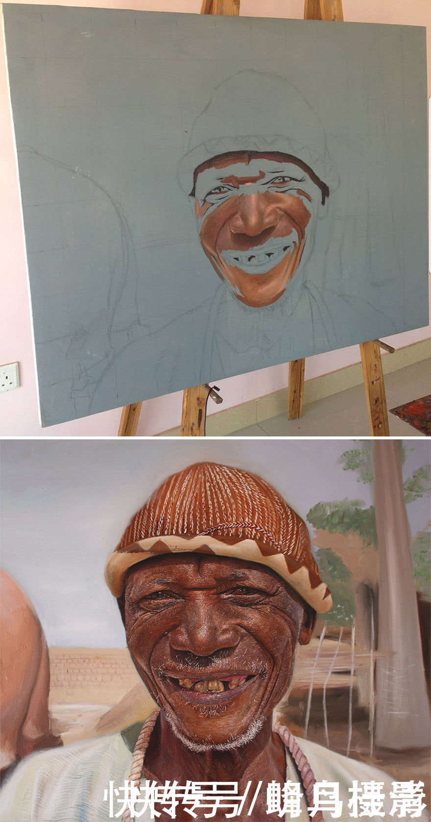 初稿|27个初稿与成品对比照,前后差距太大,网友:这是同一副画吗