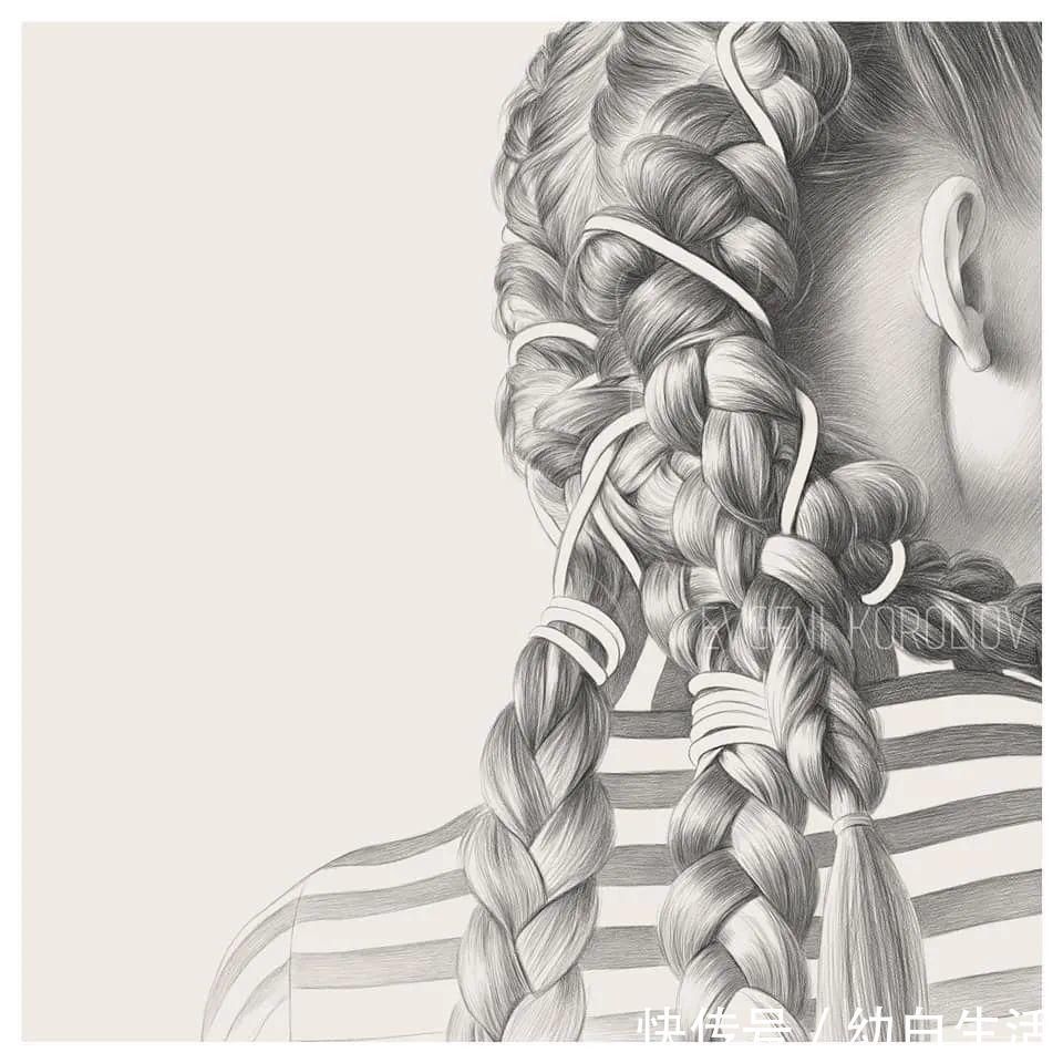 手绘$总被怼素描画得像头盔,瞧她用自动铅笔画,笔笔都是功力,厉害了!