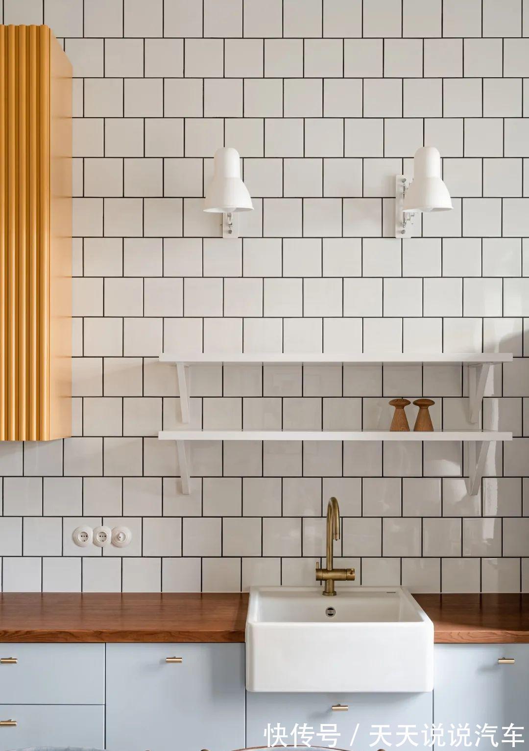 石膏线|57㎡极简,石膏线和复古家具,增加高级感;粉色卫浴间,太好看了