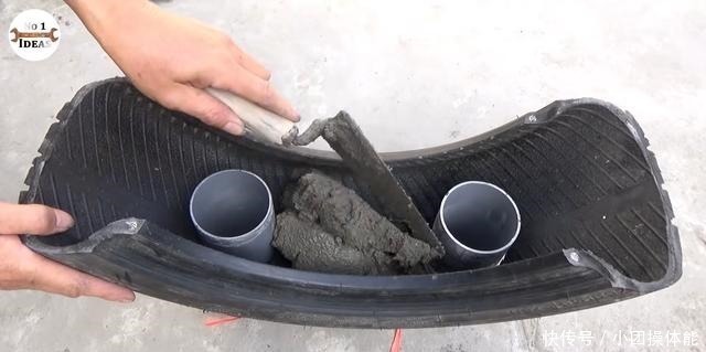 鱼池|这个人挺聪明,用轮胎和桌布改造成精美鱼池,为啥我就想不到!