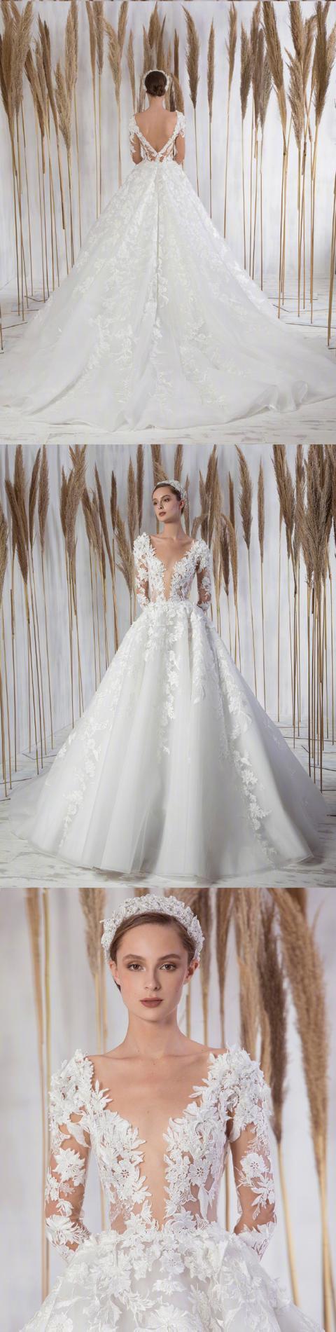 Tony Ward 2021秋冬婚纱系列 精美的钻饰珠片