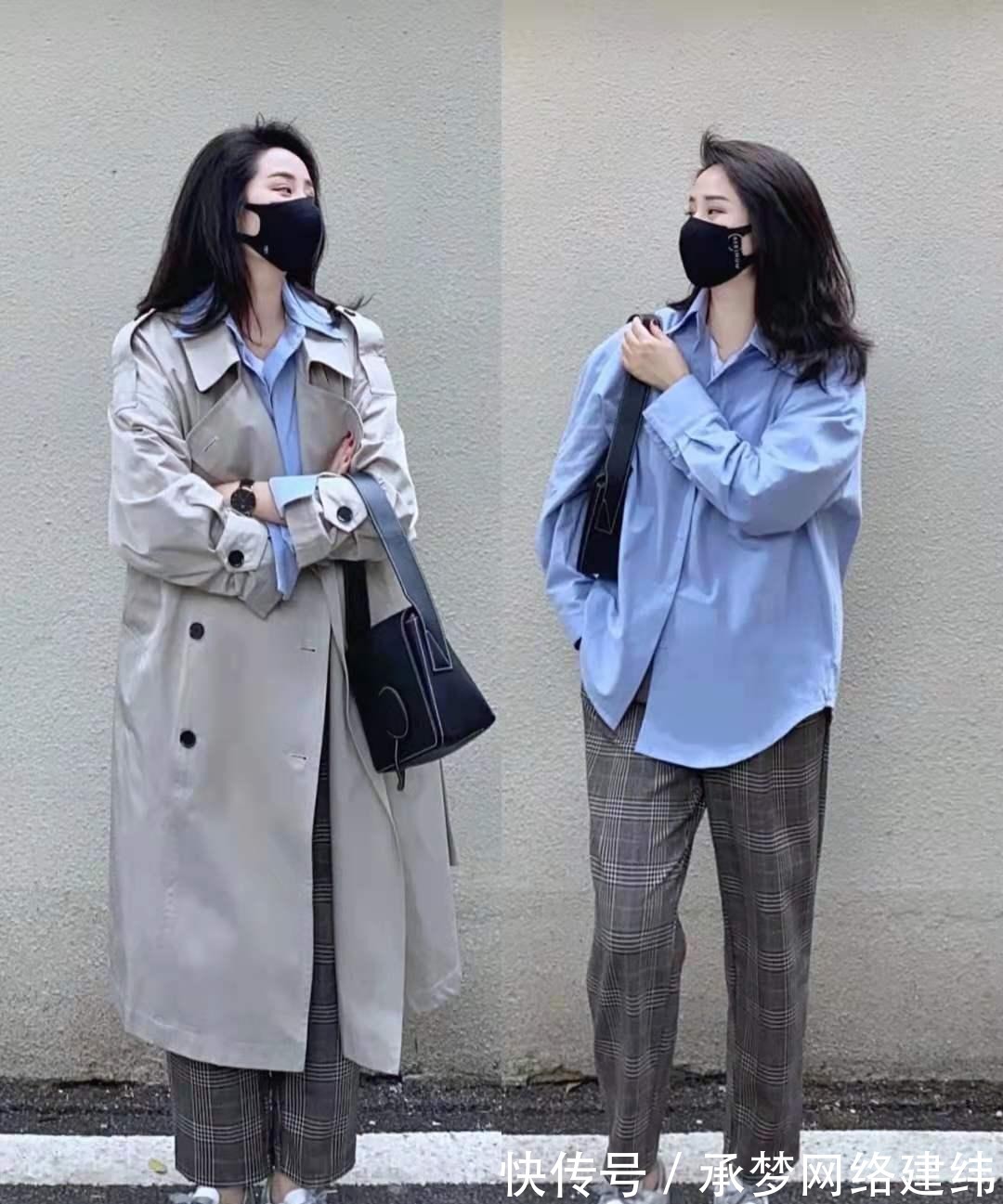 下半身|秋天衬衫配什么外套好看