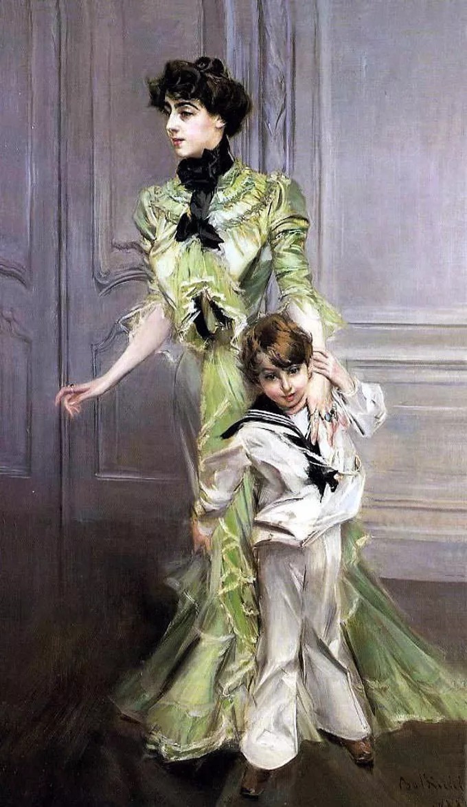 博尔迪尼$意大利画家博尔迪尼笔下的女子,女人味十足