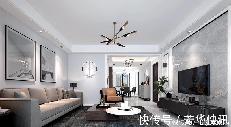 现代家具|花了半年完工，全屋很漂亮，电视墙特别上档次，客人进门就夸赞！