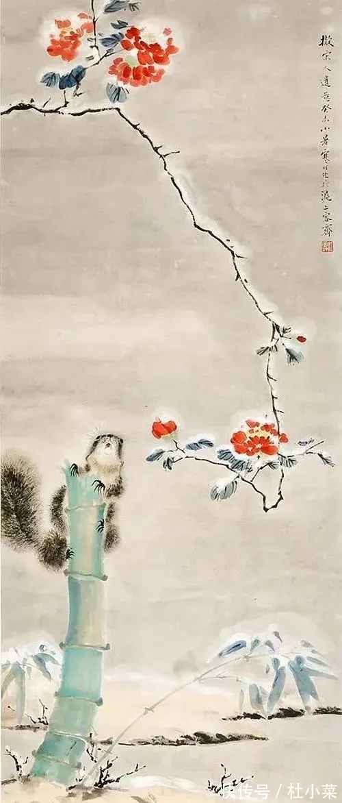 国画大师@冷逸空寂|国画大师王雪涛雪景花鸟画