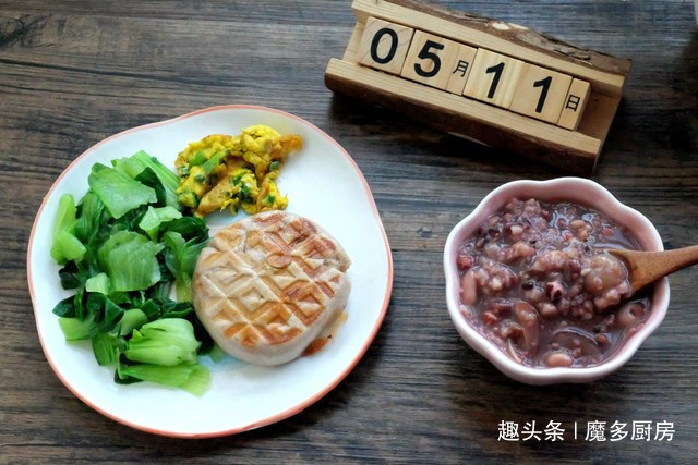 水煮西兰花|29天早餐分享,一人份,有荤有素有粗粮,自己做的早餐就是香