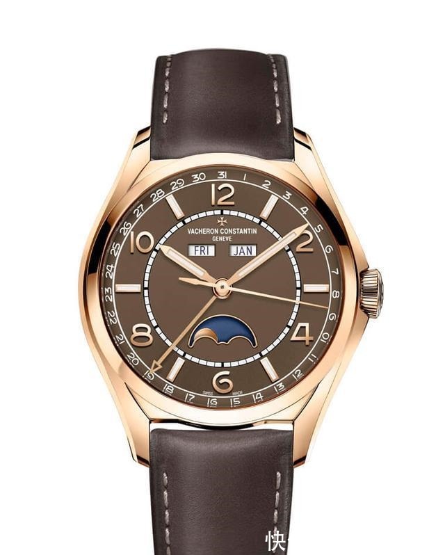 手表|江诗丹顿Fiftysix玫瑰金款,新推墨棕色面盘全日历手表和自动表!