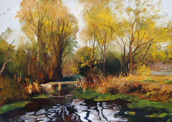 江南水乡#潘鸿海油画中的江南水乡,太有诗意了!