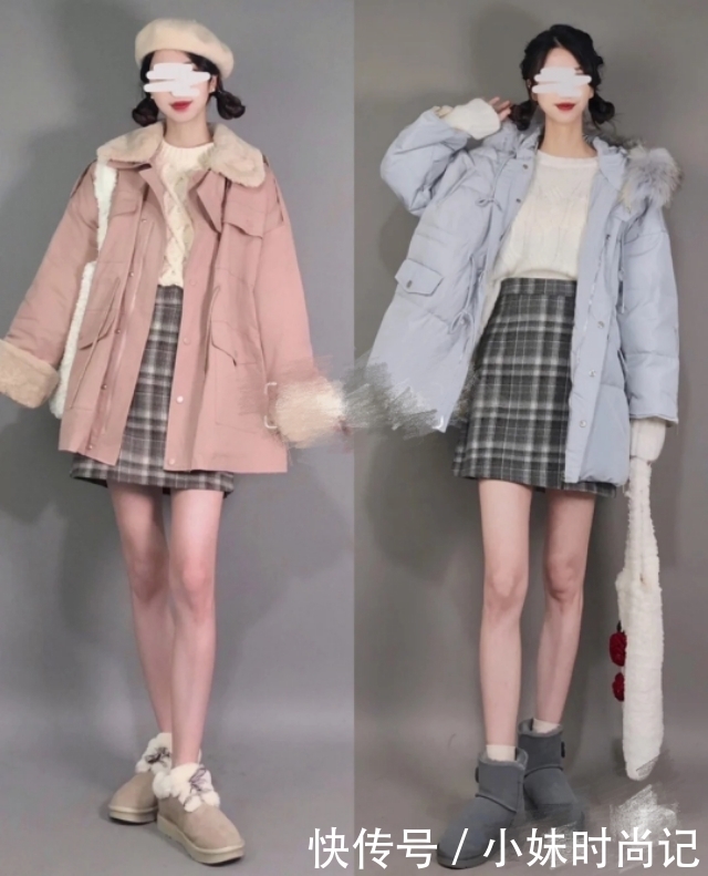 冬季少女感减龄穿搭,完美遮住小肚腩,约会太合适