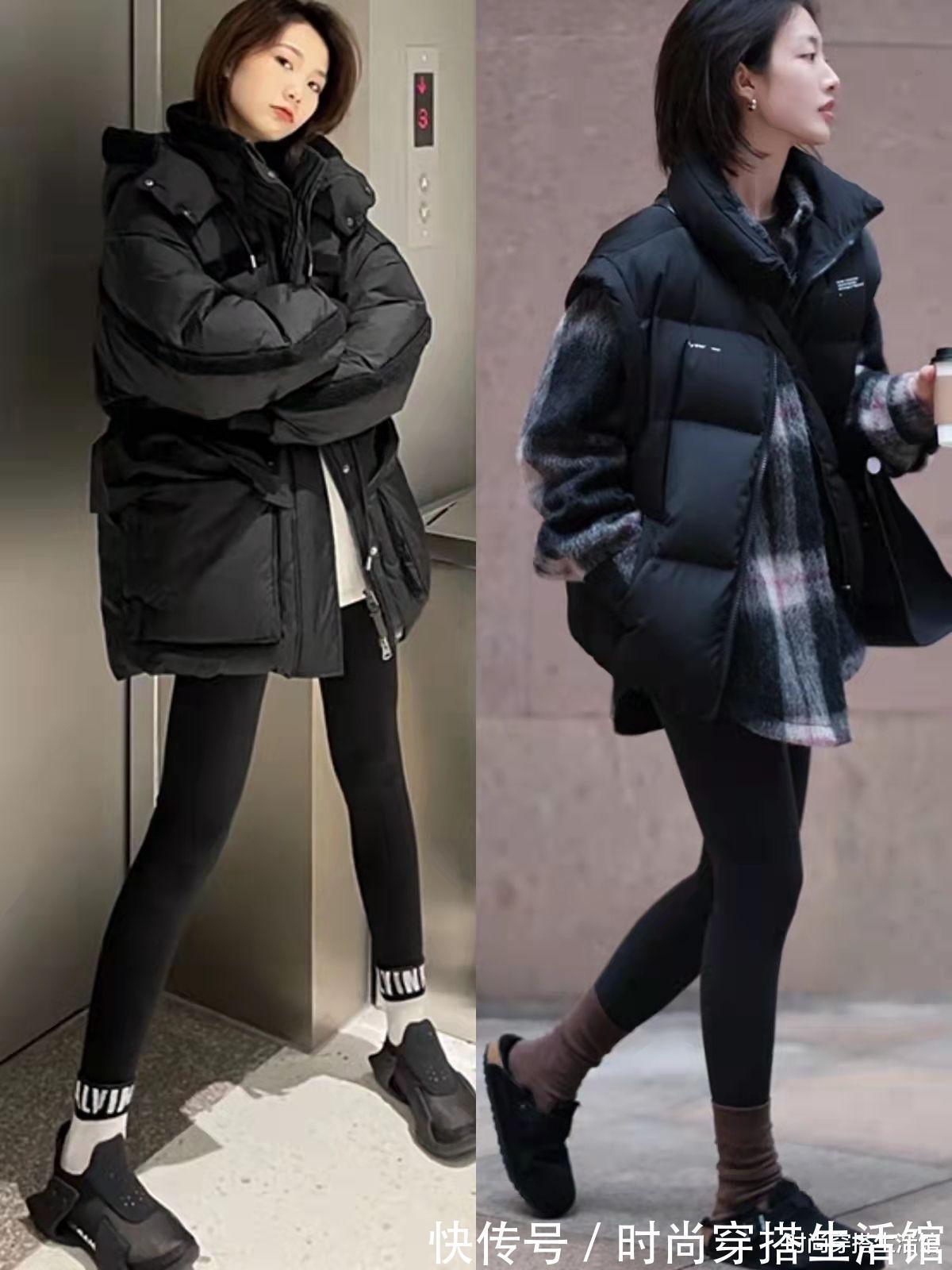 直筒型 这才是“鲨鱼裤”的正确穿法,时髦又显瘦,配大衣、羽绒服都好看