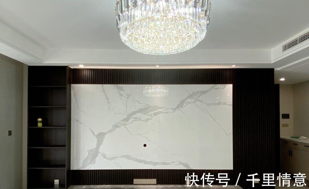 电视背景墙|辛苦五个月硬装完工,全屋简单装修,最满意大理石电视墙!