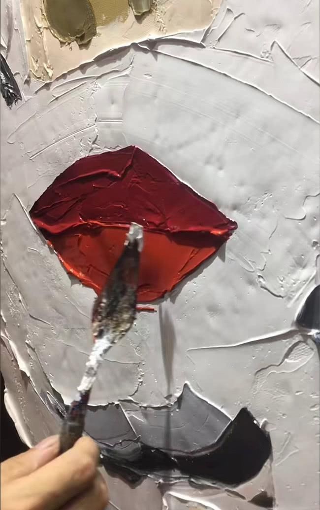 画画&大神用刮刀画画,开始以为是技术不佳的土豪,看到最后艺术感十足