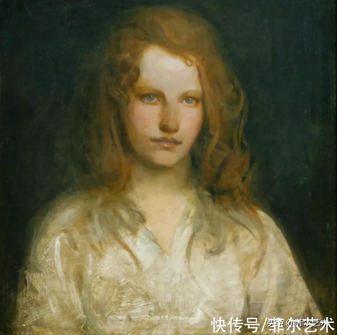 人物|空灵的天使，精美绝伦~雅培·翰德逊·泰勒女性人物油画作品欣赏
