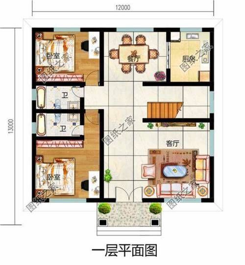 车库|140平米二层别墅设计图，外观好看，功能齐全，看上哪款建哪款