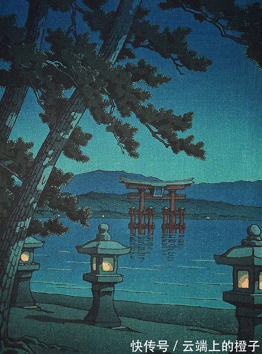 版画$被日本称为旅情诗人的版画家,画风可真唯美,风花雪月好似皆有灵