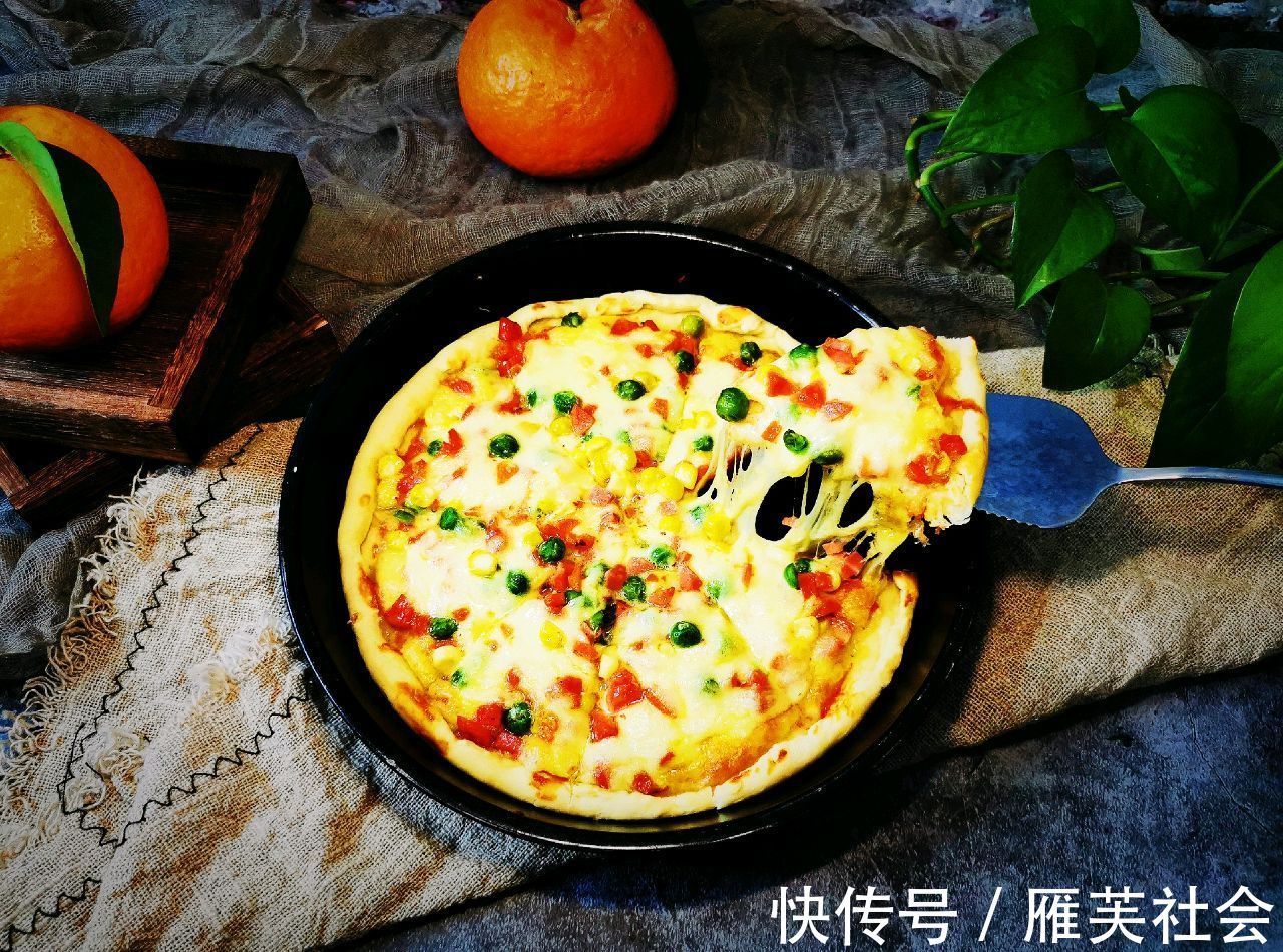 披萨|在家做蔬菜披萨,美味可口,好吃健康