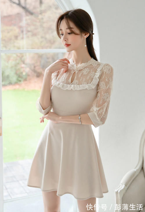 日常穿搭|孙允珠日常穿搭：甜甜芝士田园慵懒可人小洋裙#时尚# #美女#