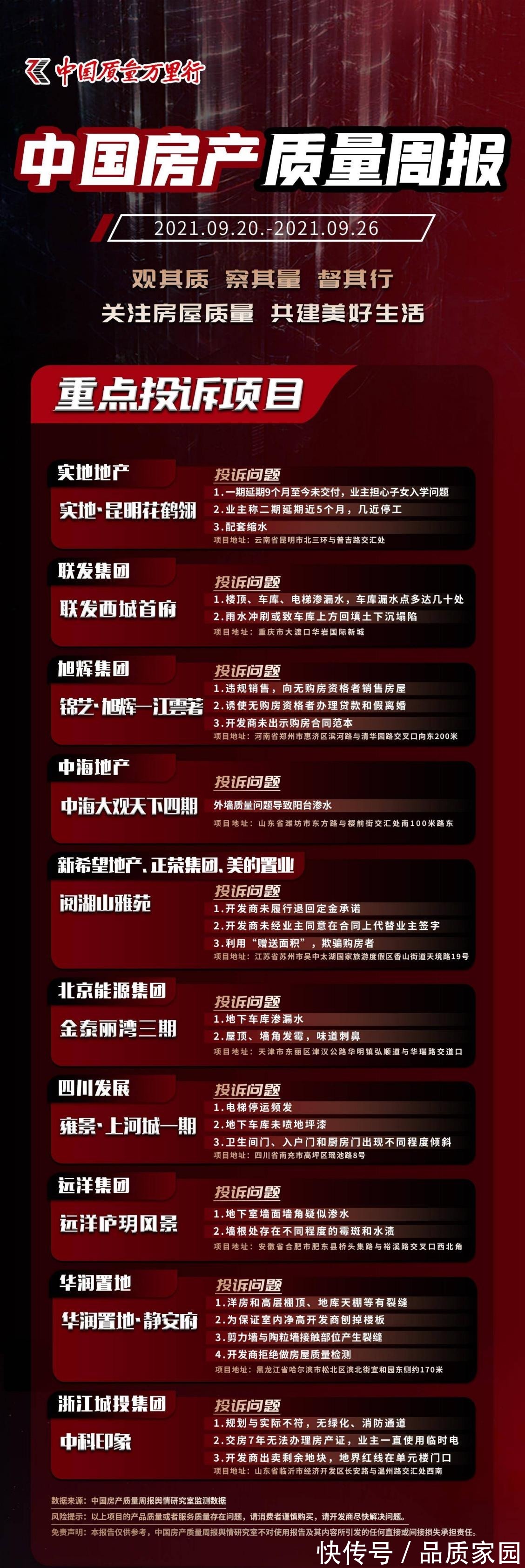 定金|“关注房屋质量、共建美好生活”,中国房产质量周报第7期发布。