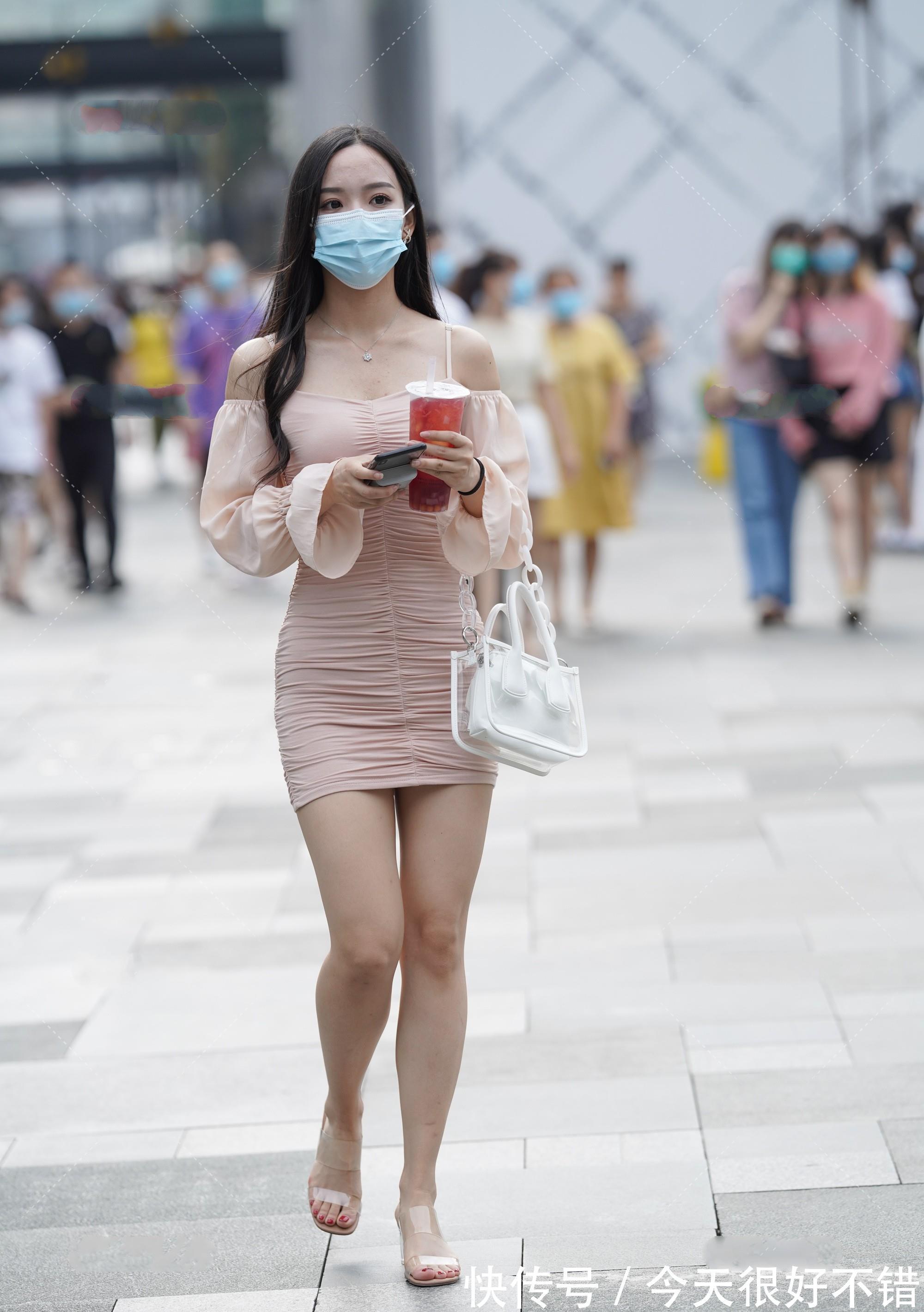方领|一字肩连衣裙,温柔美好,出落亭亭玉立