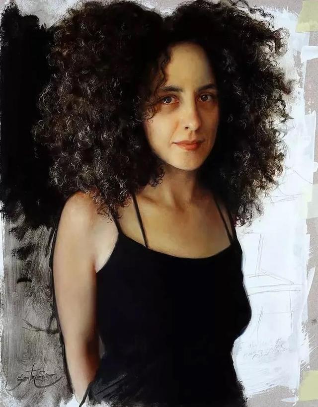 Cesar!古巴裔美国画家Cesar Santos人物肖像的作品