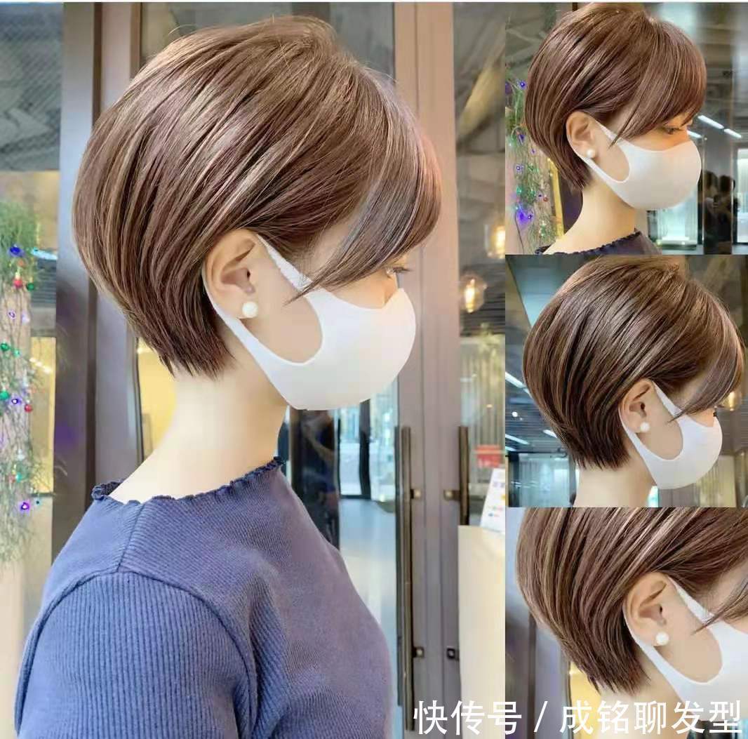 短发|2021年流行发型来了,准备做发型了解一下,直发卷发时髦色都有