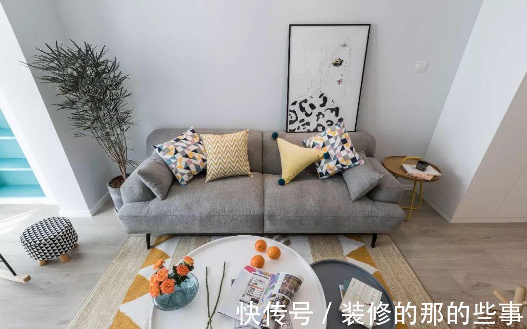 客厅|89平米简约三房,全屋色调搭配太舒服了,简单又清爽,越看越耐看