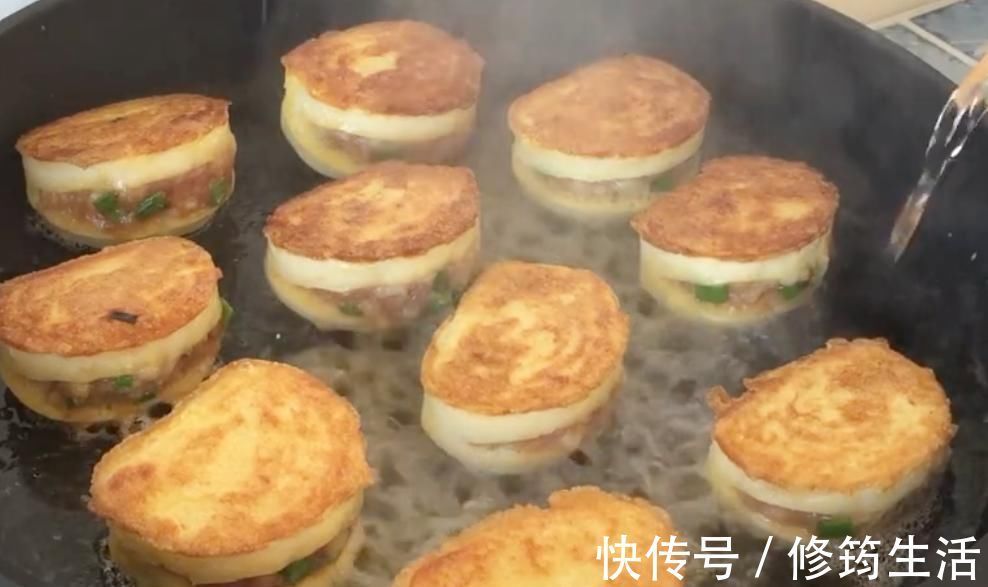 盖儿|馒头新吃法，比肉夹馍还好吃，外酥里嫩，鲜香美味，早起做一锅