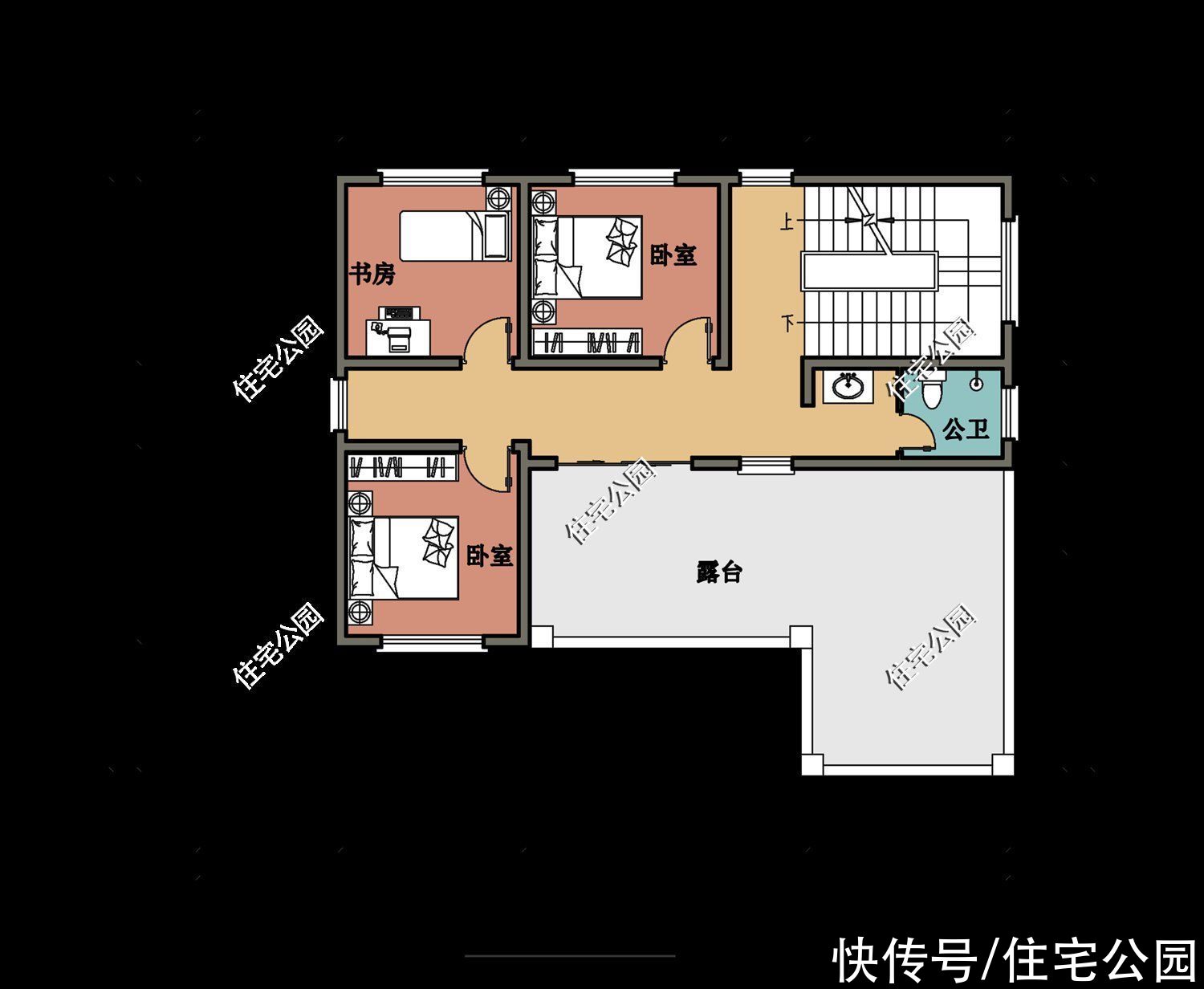 占地面积|10套柴火灶户型推荐，实用性不输城里小区房，尤其是第6套太美了