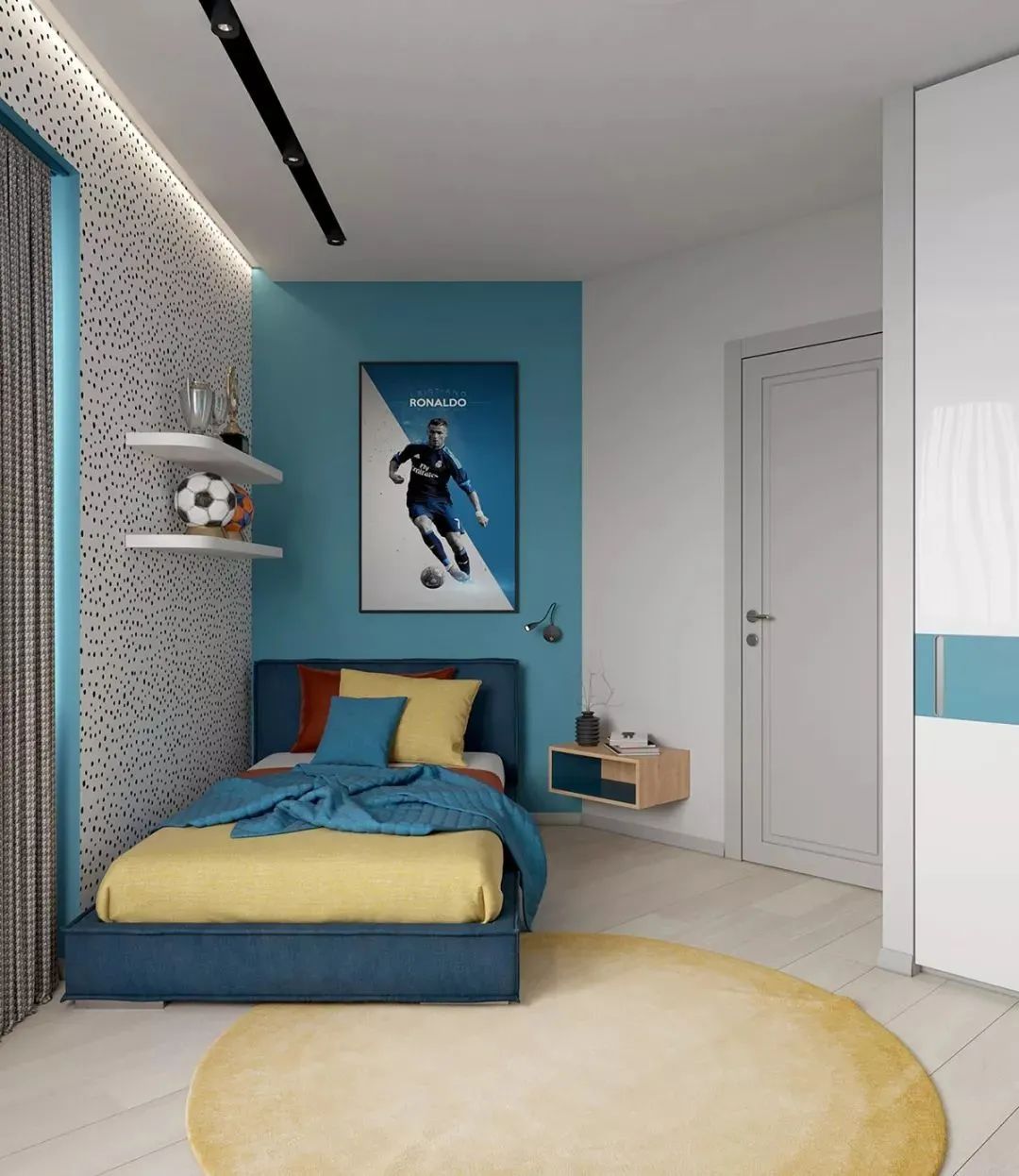 色彩斑斓|120㎡现代，色彩斑斓而时尚，空间高级有活力