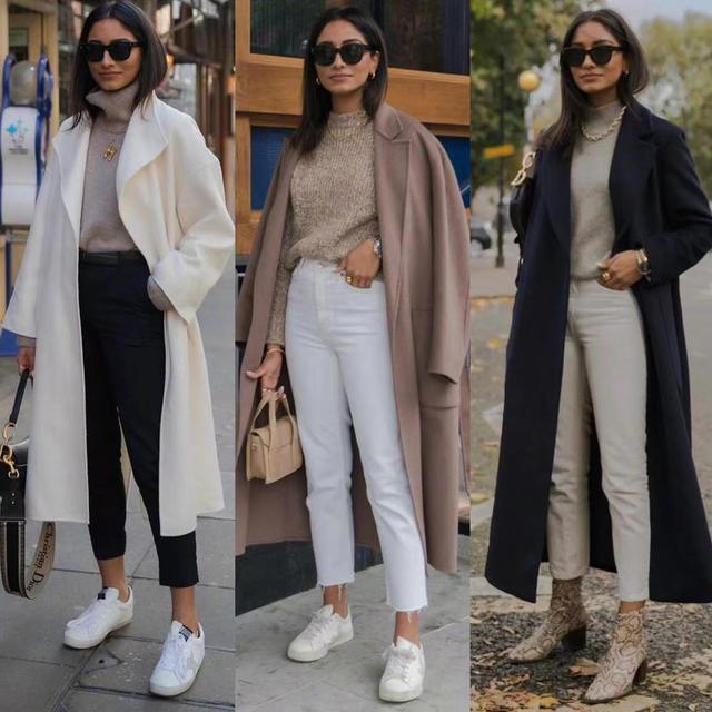 好看的穿搭谁都喜欢!“大衣+裤子”正流行,显瘦显气质