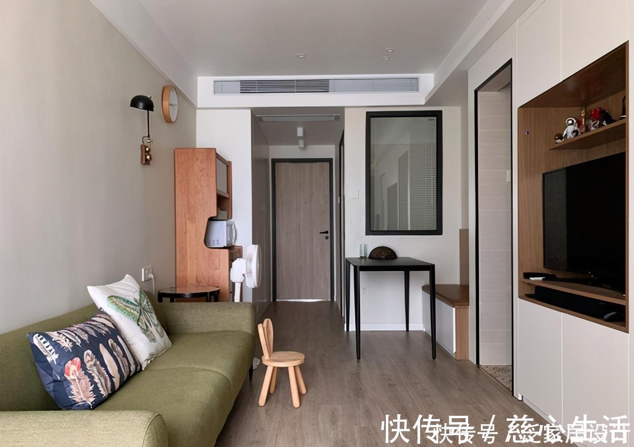 大柜|夫妻的54㎡清爽小家,阳台变阳光书房,客厅增娱乐区,布局超完美