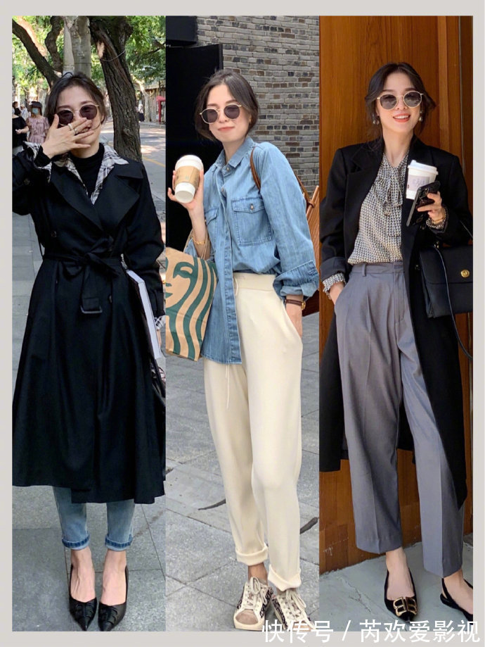 气质 女生早秋气质风衣穿搭合集，真的太会穿啦
