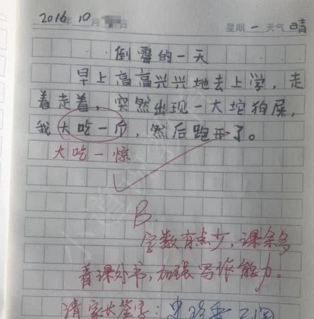 小学生作文太逗了，语文老师捧腹大笑，爸妈追了几条街