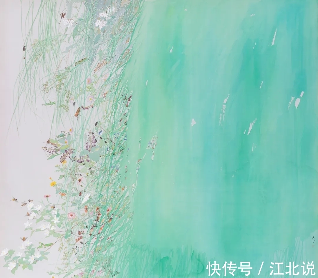 南田&李恩成没骨花鸟画，得南田先生之逸趣