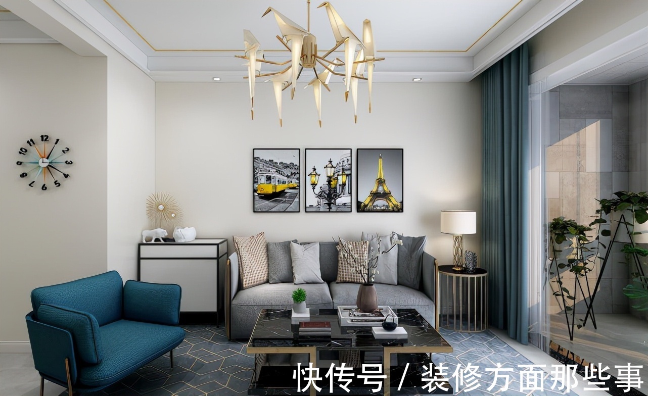 三幅画|90平现代简约风二居室,美观大方,有一种高级的时尚感