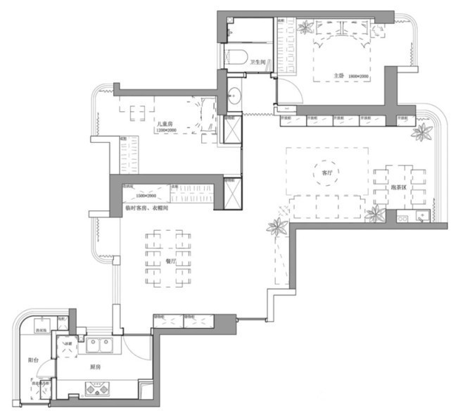 一日三餐|80㎡北欧风用简洁的硬装,搭配北欧原木风格的家具