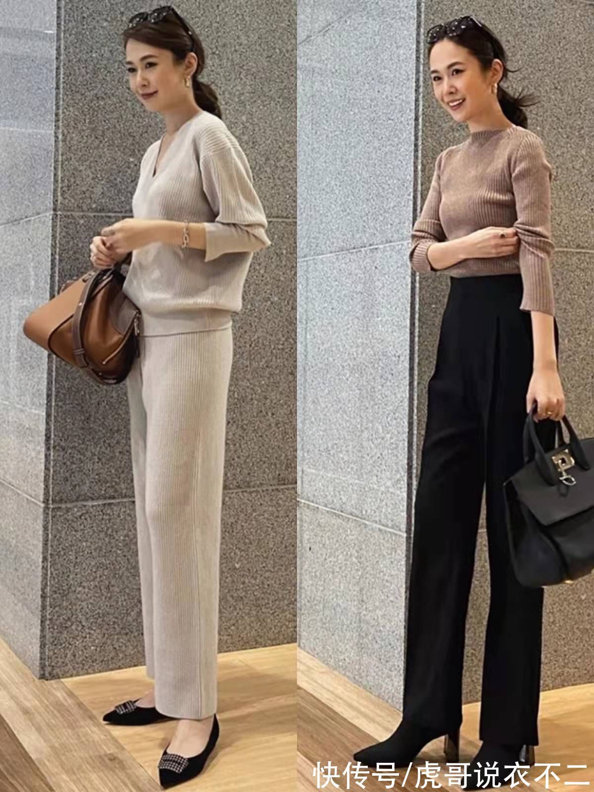 烟管裤 冬季别小瞧了“毛衣”，瞧日本主妇的优雅穿搭术，室内室外都好美