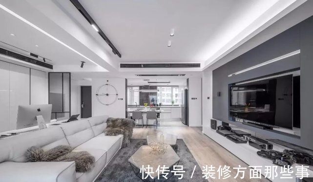 柜体|120㎡现代轻奢风开放式设计和朴素的色调,有一种高品质的氛围!