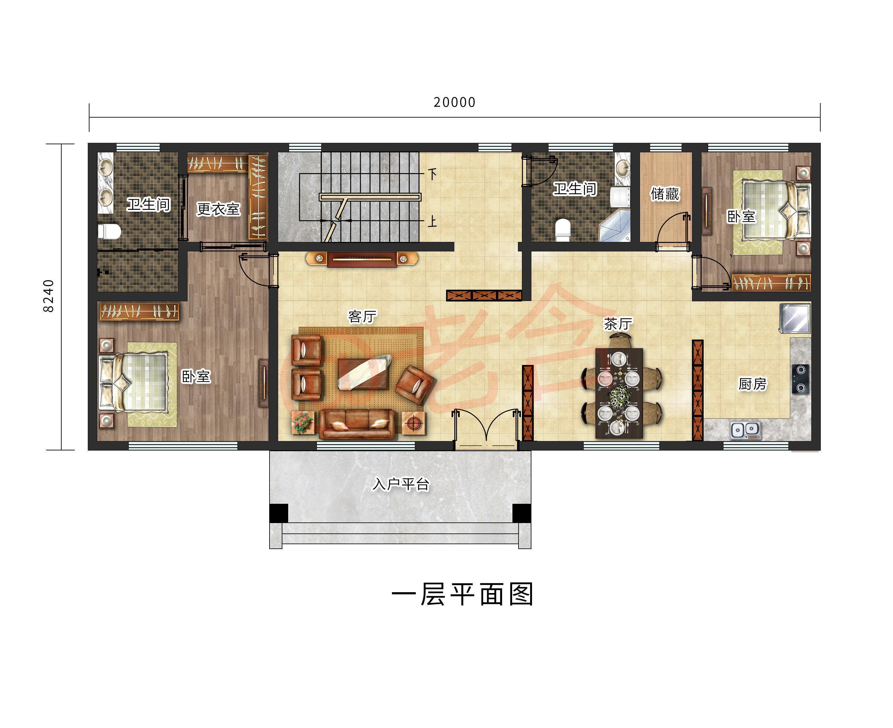 简欧|农村二层简欧洋房,5卧3厅+多功能设计,使农村生活更加舒适