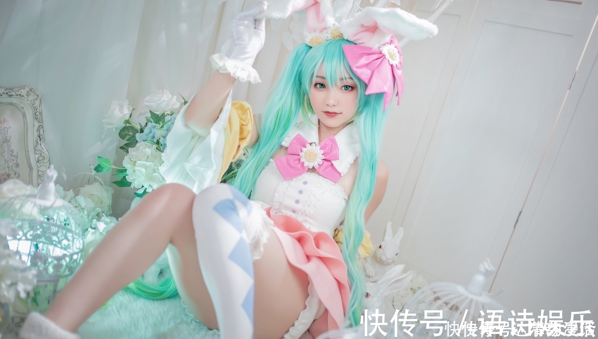 虚拟偶像|三组漂亮妹子COS的人气虚拟偶像“初音未来”还原度相当不错