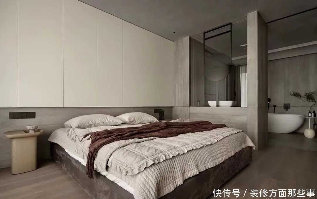 侘寂风混搭，造就美学盛宴，这个家有点儿时髦|198㎡大平层 | 主卧