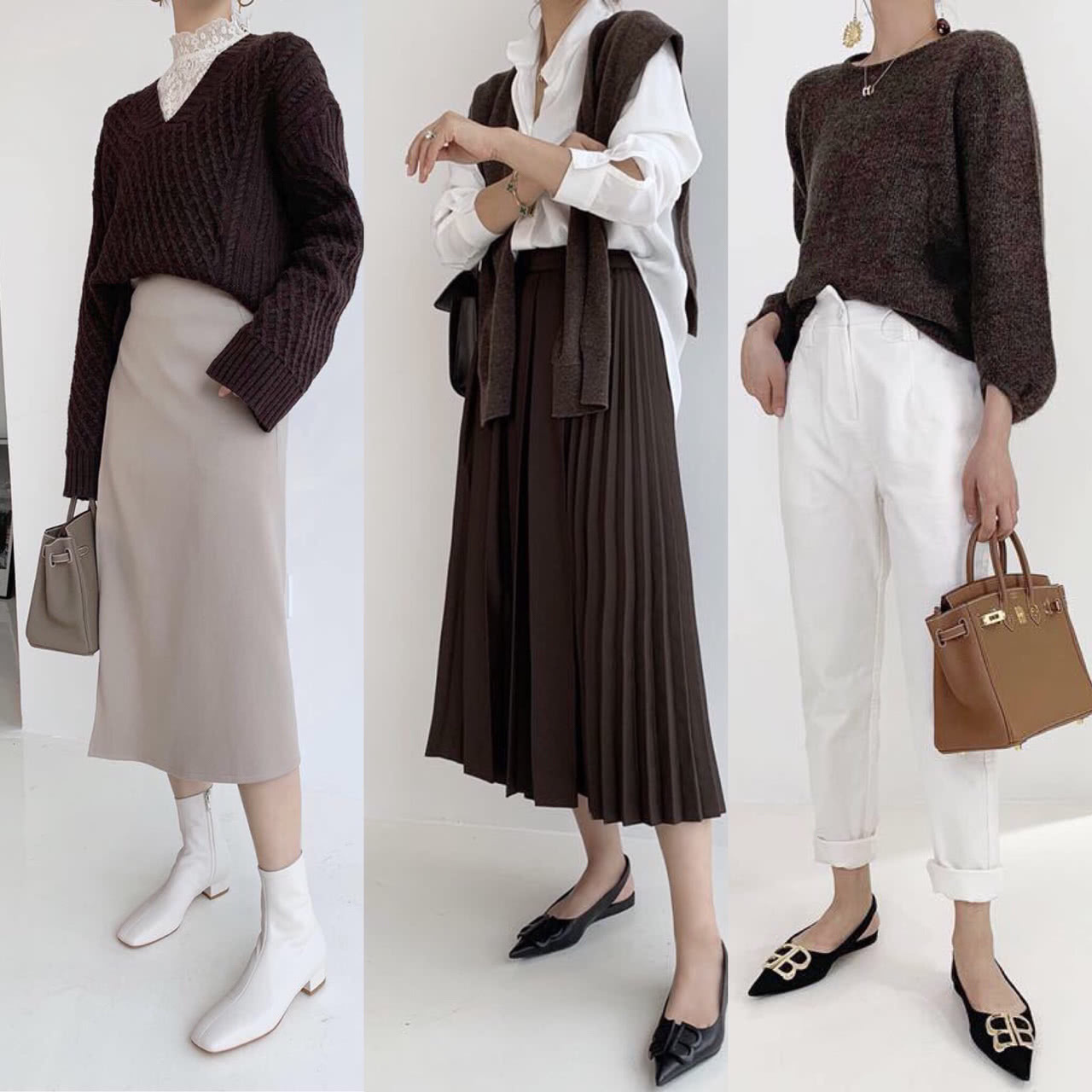 秋冬 看今年流行的“秋裙”,配外套,美的温柔甜美